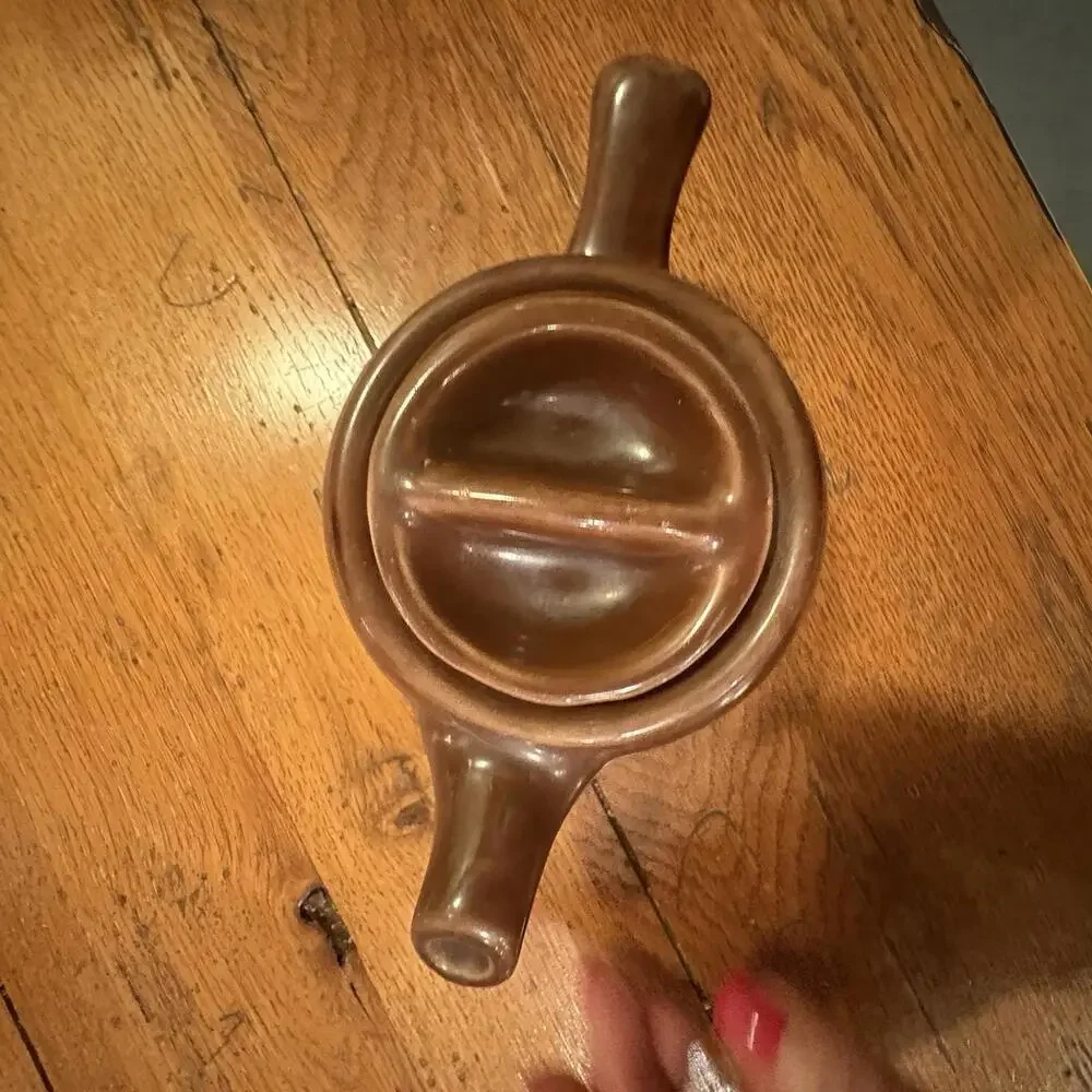 Brown Glaze Teapots Rustic‎ Vintage Unmarked Trio Mix And Match Cottage Cozy Tea